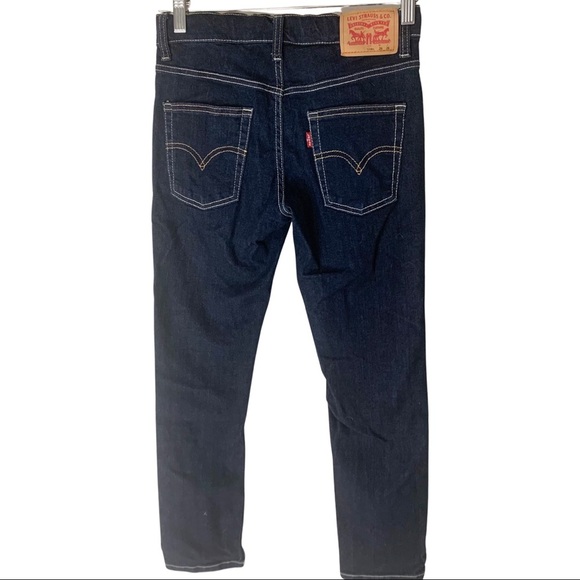 New LEVI’S 512 Slim Taper Boys Dark Wash Jeans Size 12 - Picture 7 of 16